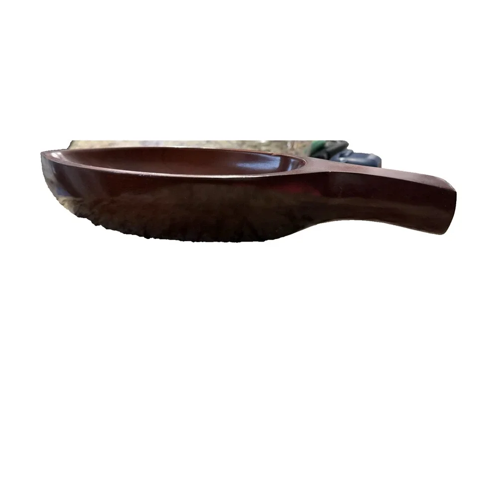 Caribcraft West Indian Mahogany hand-carved serving dish nut bowl table decor